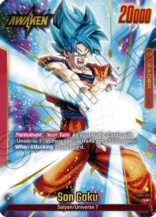 Son Goku - FB01-001 (Alternate Art) (FB01-001) - Awakened Pulse Holofoil