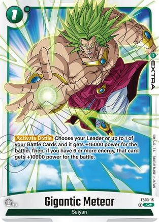 Gigantic Meteor (Bonus Pack Alternate Art) (FS03-15) - Starter Deck 3 Broly Holofoil