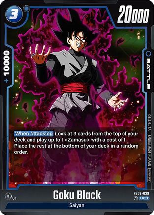 Goku Black - FB02-039 (Championship Pack 01) (FB02-039) - Tournament and Championship Promos Holofoil
