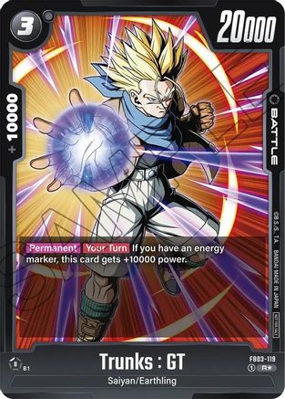 Trunks : GT - FB03-119 (Championship Pack 02) (FB03-119) - Tournament and Championship Promos Holofoil
