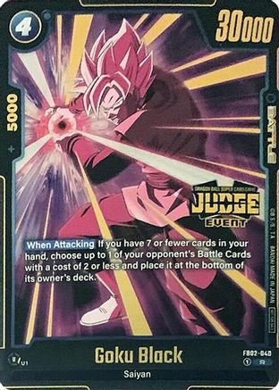 Goku Black - FB02-040 (Judge Pack (Event Judge) 02) (FB02-040) - Tournament and Championship Promos Holofoil