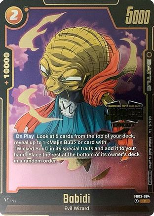 Babidi - FB03-084 (Judge Pack (Event Judge) 02) (FB03-084) - Tournament and Championship Promos Holofoil