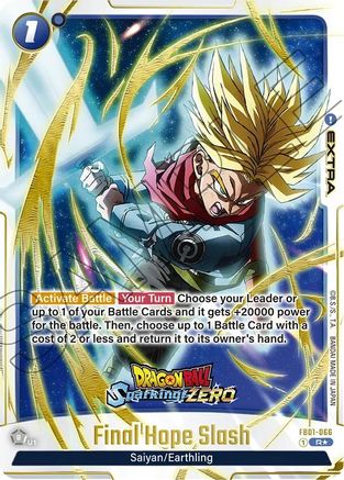 Final Hope Slash (Dragon Ball Sparking! ZERO) (FB01-066) - Fusion World Promotion Cards and Packs Holofoil