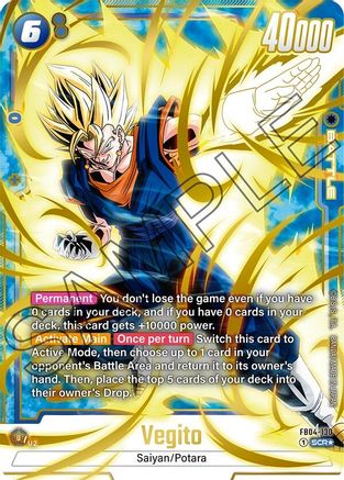 Vegito - FB04-130 (Alternate Art) (FB04-130) - Ultra Limit Holofoil
