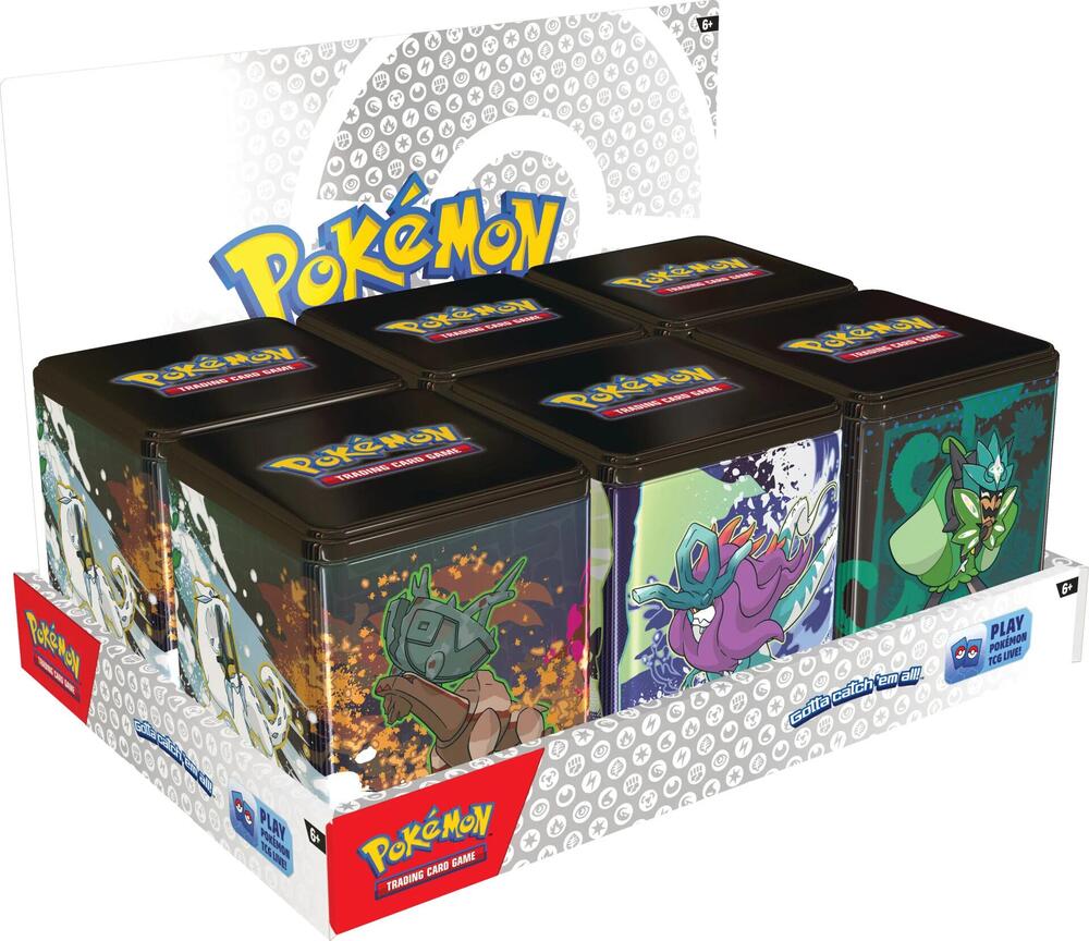 Pokemon Stacking Tins Q1 2025: Treasures of Ruin-Paradox Pokémon-Ogerpon Case