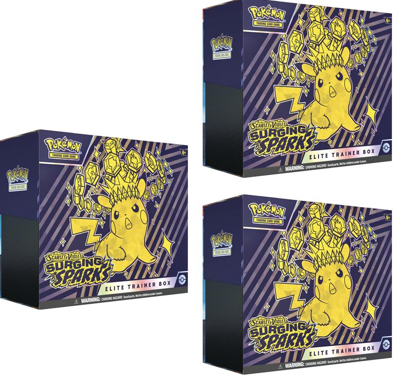 pokemon trading card game scarlet & violet surging sparks Pokemon Scarlet and Violet 8 (SV08) Surging Sparks Elite Trainer Box [ –  GuuBuu Hobby