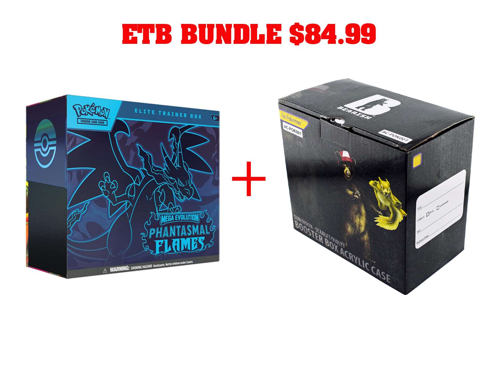 Pokemon TCG: Phantasmal Flames ETB with Bearish Acrylic Case Pokemon f GuuBuu Hobby Pokemon TCG: Phantasmal Flames ETB with Bearish Acrylic Case Pokemon f GuuBuu Hobby