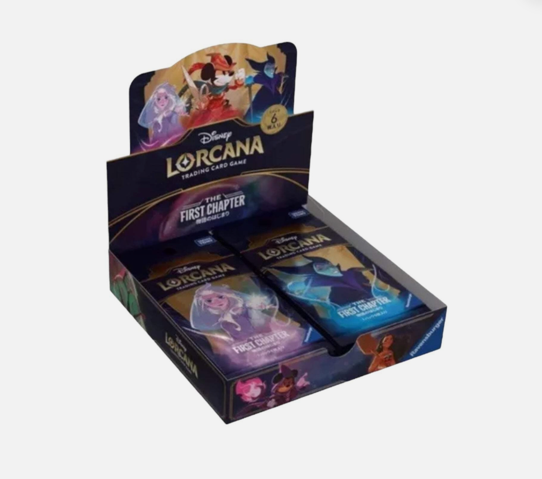 lorcana 1st chapter booster box Disney TCG The First 4x Lot (German) Add more glimmers to your crew with The First Chapter booster packs filled with 12 randomized cards Disney Lorcana: The First Chapter