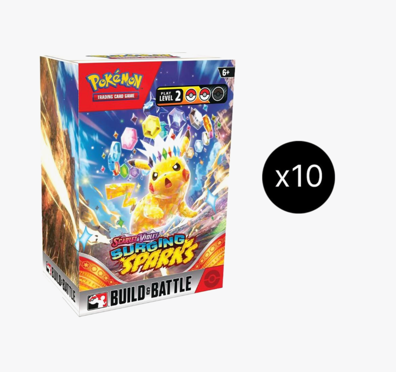 Pokemon Scarlet and Violet 8 (SV08) Surging Sparks Build And Battle Box Display