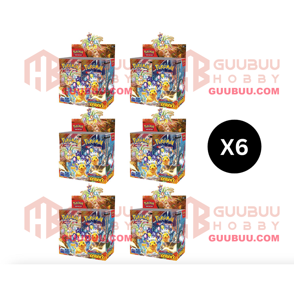 Pokemon Scarlet and Violet 8 (SV08) Surging Sparks Booster Box Case GuuBuu Hobby Pokemon Scarlet and Violet 8 (SV08) Surging Sparks Booster Box Case GuuBuu Hobby