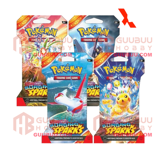 Pokemon Scarlet and Violet 8 (SV08) Surging Sparks Sleeved Booster Pack Bundle [Set of 4]