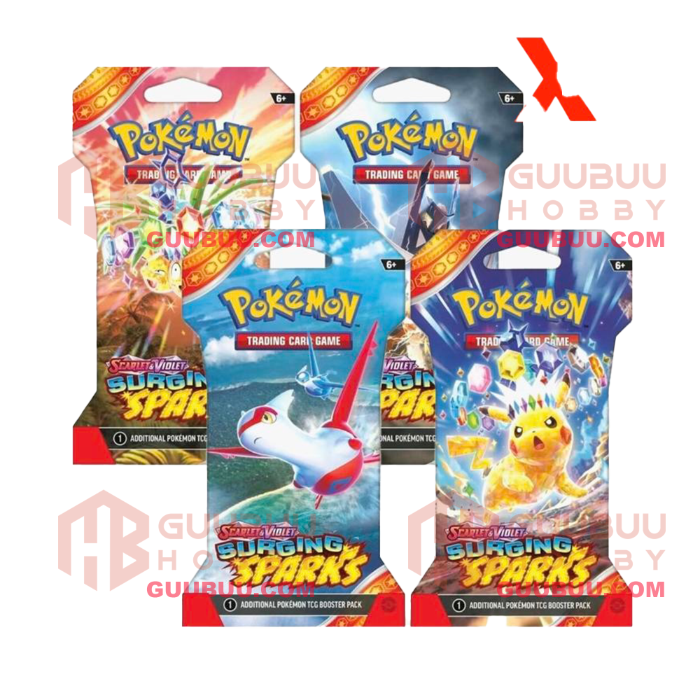 Pokemon Scarlet and Violet 8 (SV08) Surging Sparks Sleeved Booster Pac GuuBuu Hobby Pokemon Scarlet and Violet 8 (SV08) Surging Sparks Sleeved Booster Pac GuuBuu Hobby