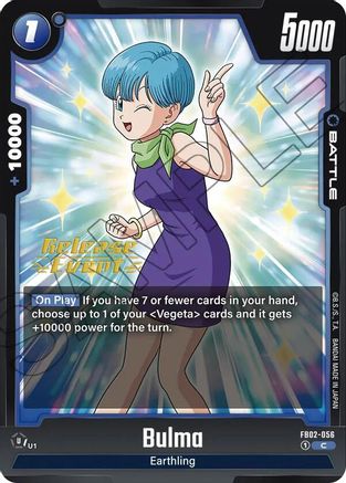 Bulma - FB02-056 (FB02-056) - Blazing Aura Release Event Cards