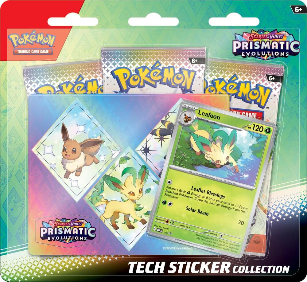 Pokemon Scarlet and Violet 8.5 Prismatic Evolutions Tech Sticker Collection [Random] - [Pre-Order Coming Soon]