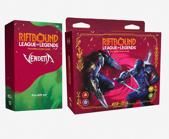 Riftbound: League of Legends Trading Card Game Card: Vendetta - Pre-Rift Kit &amp; Showdown Decks: Zed vs Shen