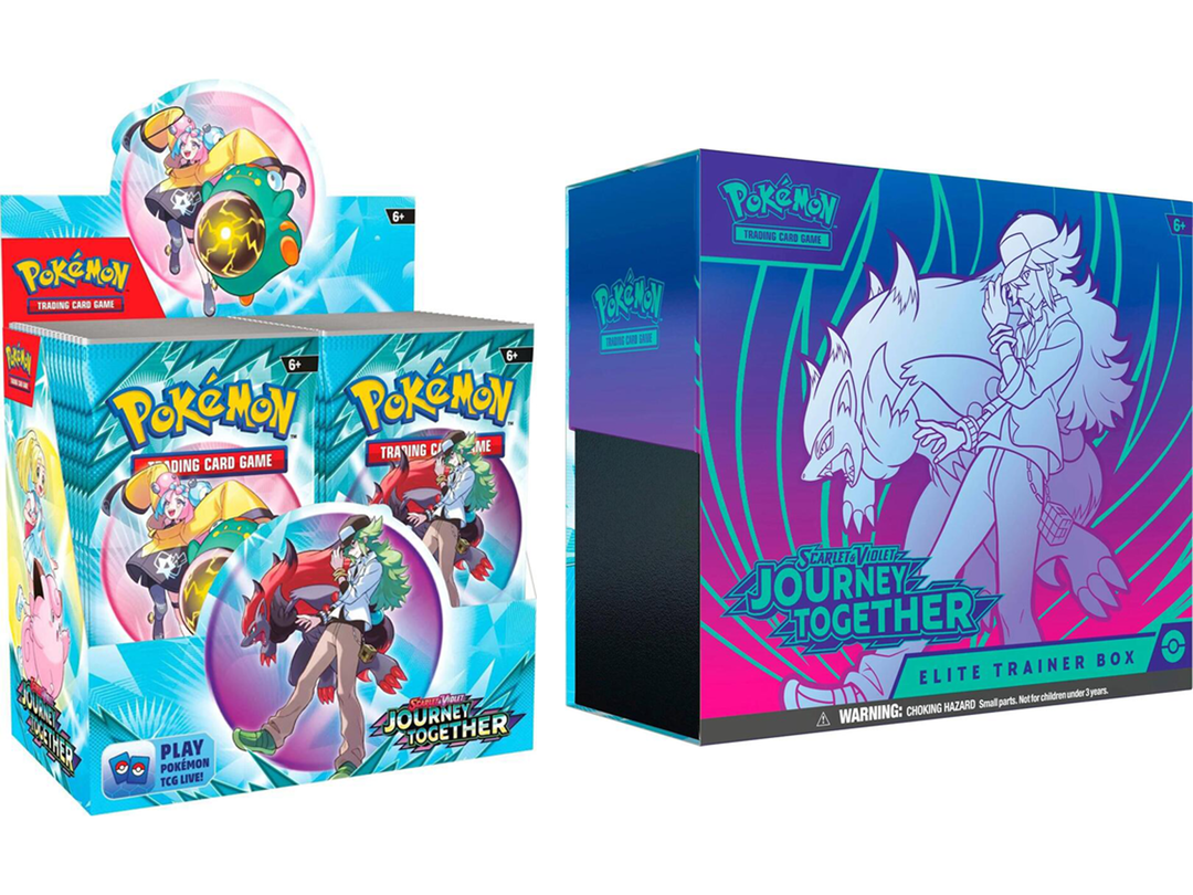 Pokemon Cards SV9: Journey Together Booster Box & ETB Bundle GuuBuu Hobby Pokemon Cards SV9: Journey Together Booster Box & ETB Bundle GuuBuu Hobby