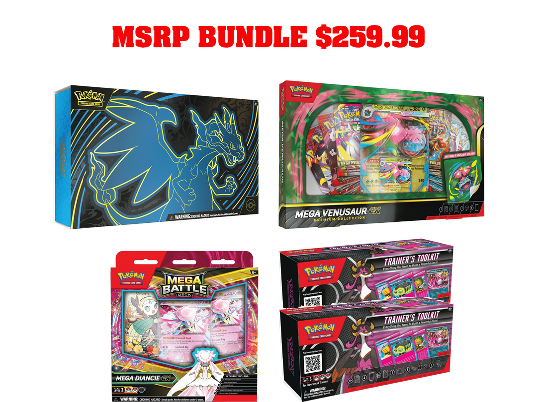 Pokemon TCG: Mega Venusaure ex & Mega Charizard X ex MSRP Bundle GuuBuu Hobby Pokemon TCG: Mega Venusaure ex & Mega Charizard X ex MSRP Bundle GuuBuu Hobby