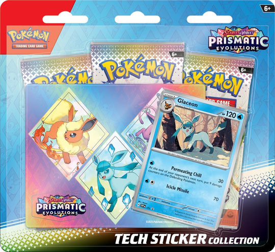 Pokemon Scarlet and Violet 8.5 Prismatic Evolutions Tech Sticker Collection [Random] - [Pre-Order Coming Soon]