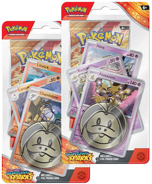 Pokemon Scarlet and Violet 8 (SV08) Surging Sparks Checklane Blister - Set of 2 [Parchirisu & Wooper]