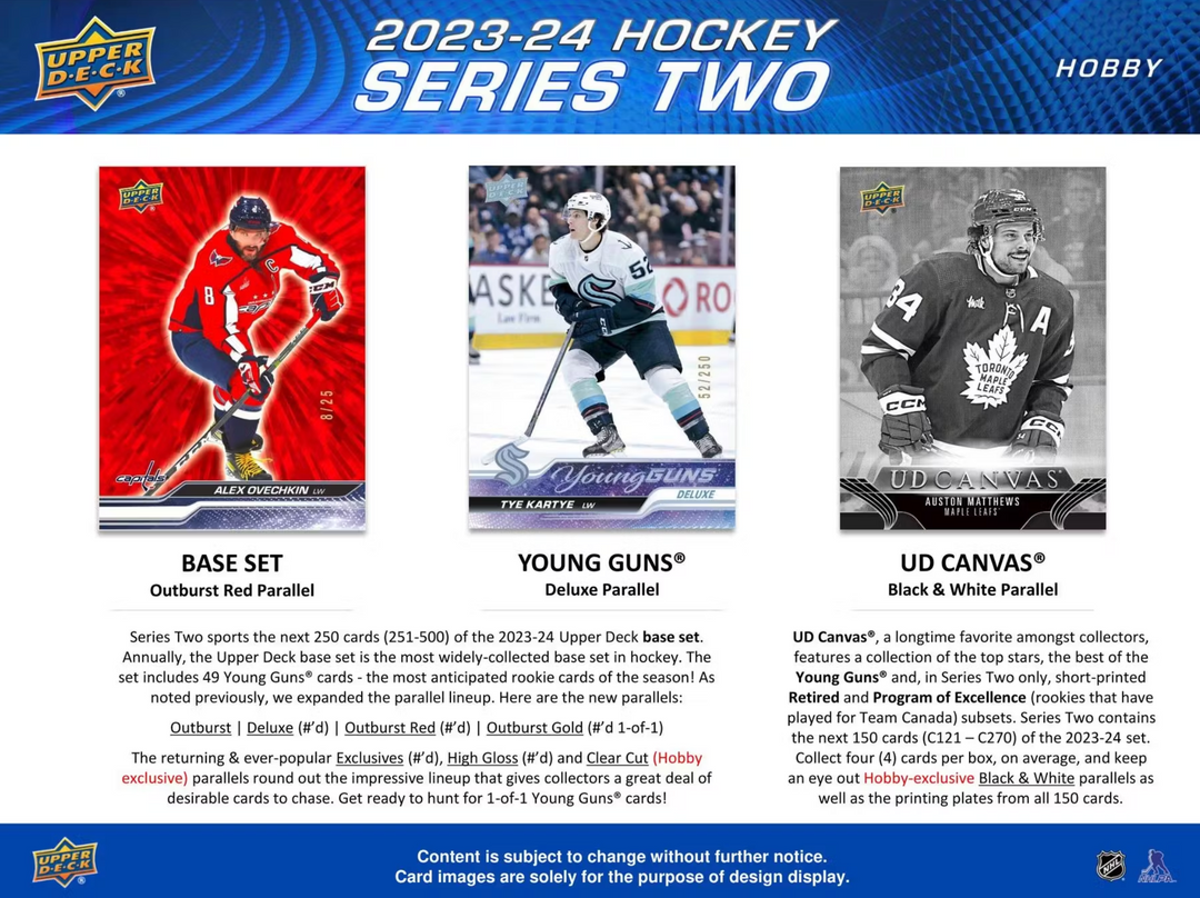 2023/24 Upper Deck Series 2 Hockey Hobby Box