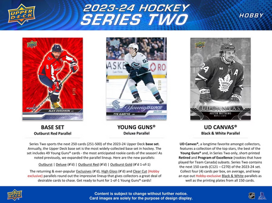 2023/24 Upper Deck Series 2 Hockey Hobby Box