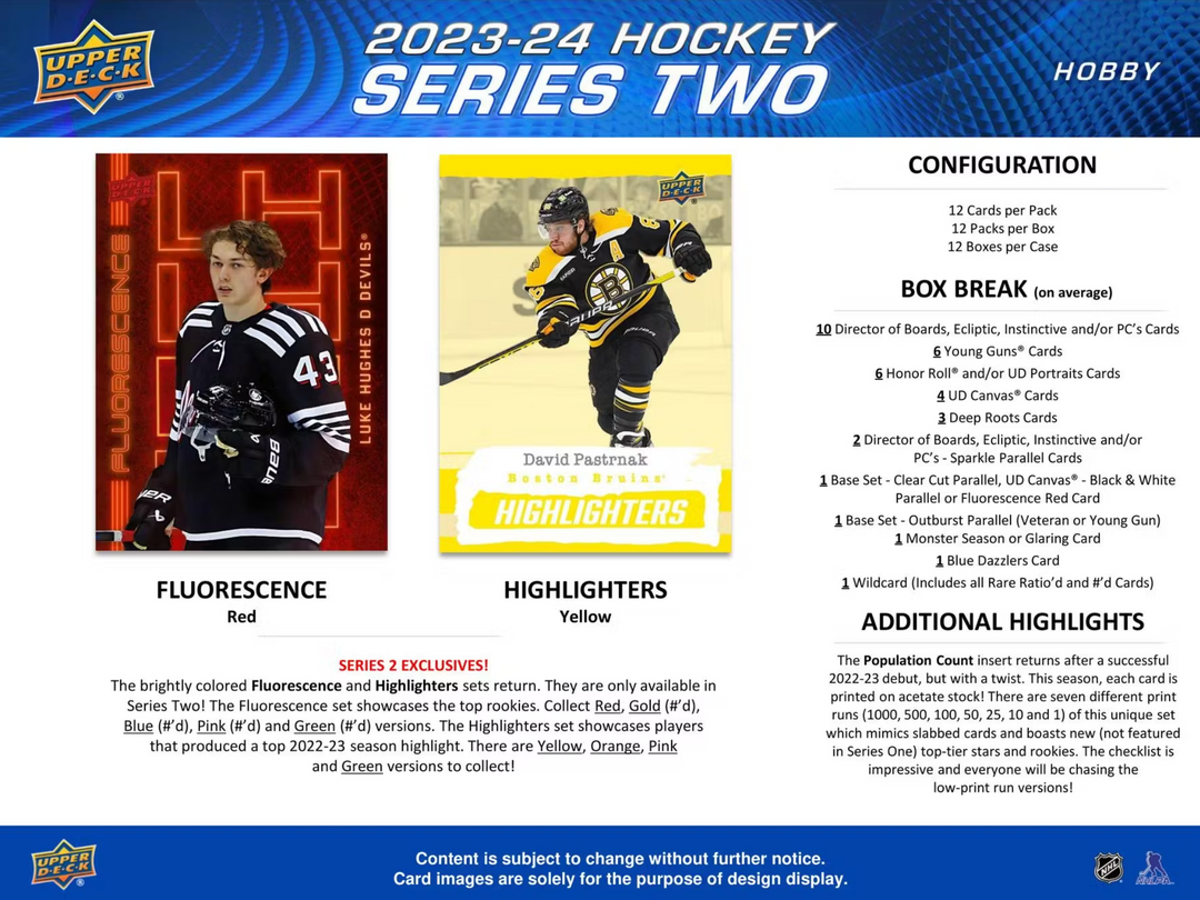 2023/24 Upper Deck Series 2 Hockey Hobby Box