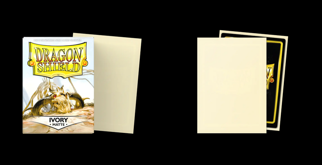 Dragon Shield Sleeves: Standard- Matte Ivory  [100 ct]  Display [ x10]