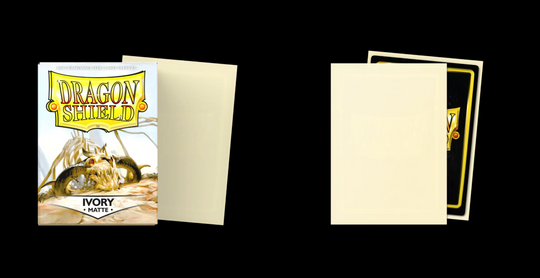 Dragon Shield Sleeves: Standard- Matte Ivory  [100 ct]  Display [ x10]
