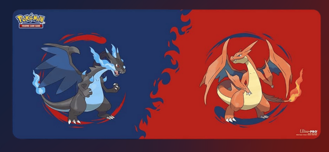 Ultra Pro Playmat: Pokemon - 6 ft. Mega Charizard X & Mega Charizard Y GuuBuu Hobby Ultra Pro Playmat: Pokemon - 6 ft. Mega Charizard X & Mega Charizard Y GuuBuu Hobby