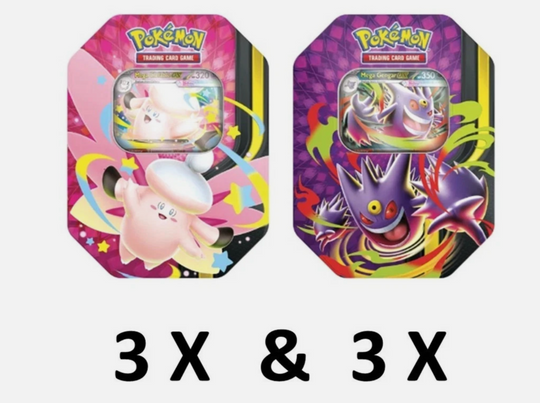 Pokémon TCG: Mega Moonlit Tin Case [Mega Gengar ex & Mega Clefable ex]