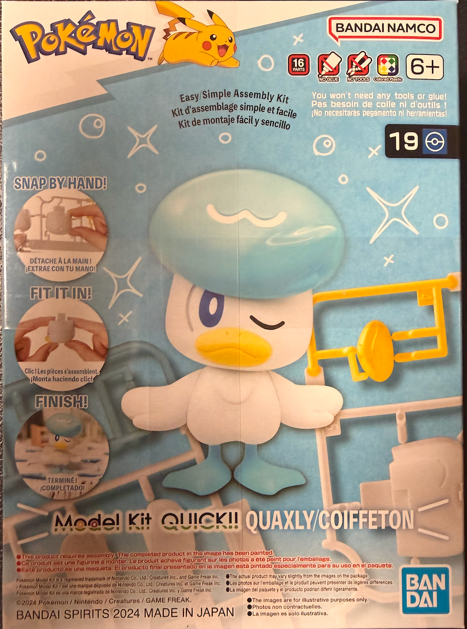 Pokémon: Bandai Spirits Pokemon Model Kit- Quaxly