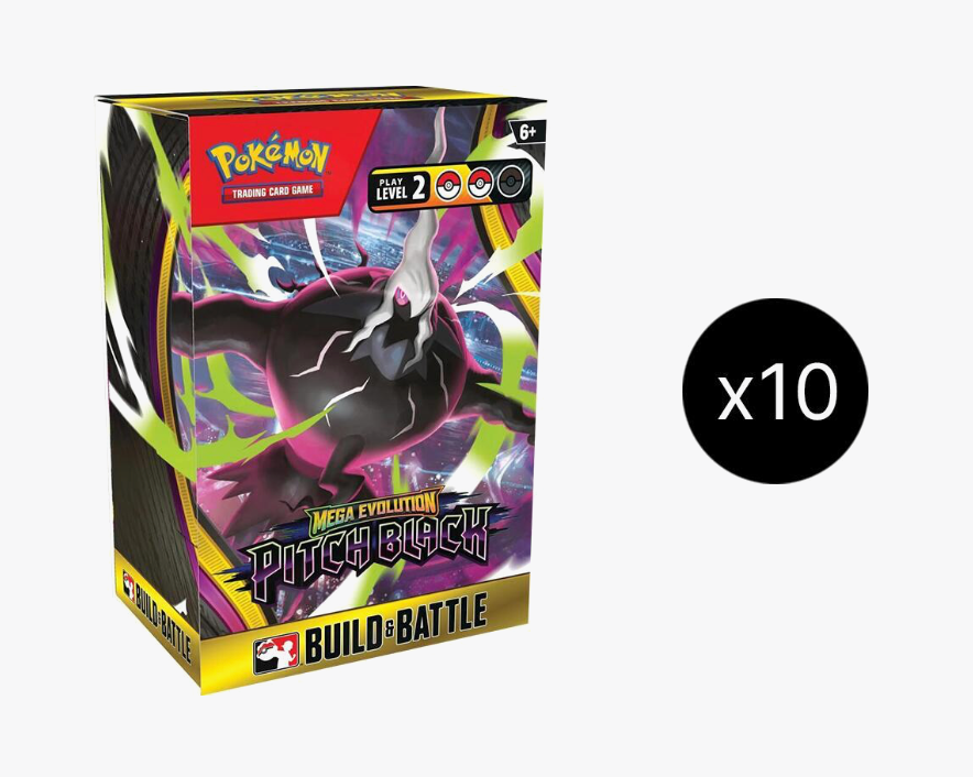 pokemon trading card game: mega evolution build and battle box TCG: [ME-05] Pitch Black & Display – GuuBuu Hobby Sammelkartenspiel card ready Blank Full Art Pokemon Protection Level:Premium White Backed (80 sleeves per pack)