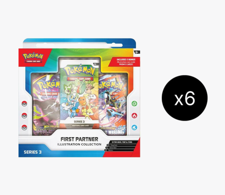 Pokémon TCG: First Partner Series 3 Illustration Collection Case [6 each]