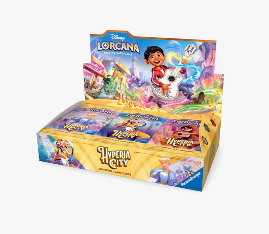 Disney Lorcana: Hyperia City Booster Box &amp; Miguel &amp; Snowboarding Stitch Playmat  [PRE-ORDER]