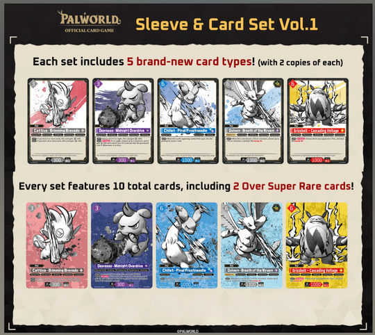 Palworld Official Card Game: Sleeve &amp; Card Set Vol.1