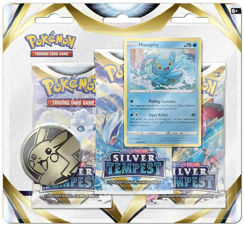 Silver Tempest 3 Pack Blister [Manaphy] - SWSH12: Silver Tempest (SWSH12)