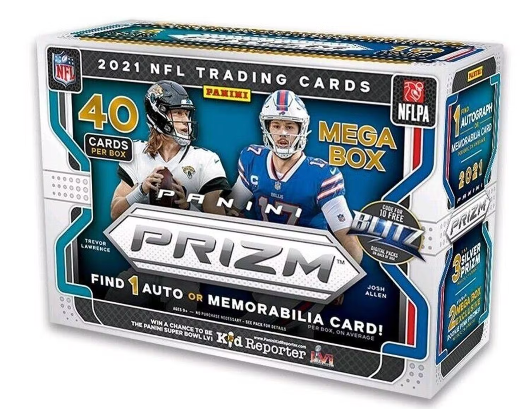 2021 Panini Prizm Football 40-Card Mega 2-Box (Neon Green Pulsar